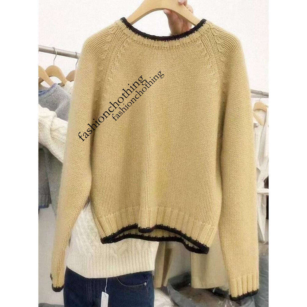 Zhehan Cashmere Women's Pullover Loose Knit Bottoming Coat Autumn And Winter Short Color Matching Sweater Tide
