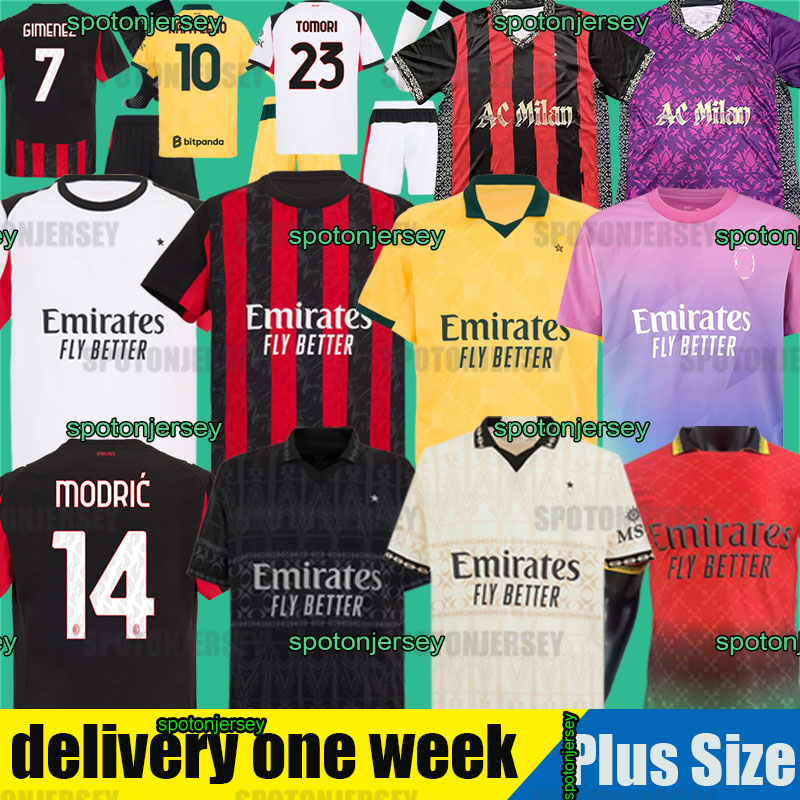 maglia acsoccer MILANjersey 26 27 MODRIC RAFA LEAO THEO PULISIC maglia Player acsoccer MILANjersey 25 26 125TH black long sleeve 2026 WALKER GIMENEZ JOAO FELIX