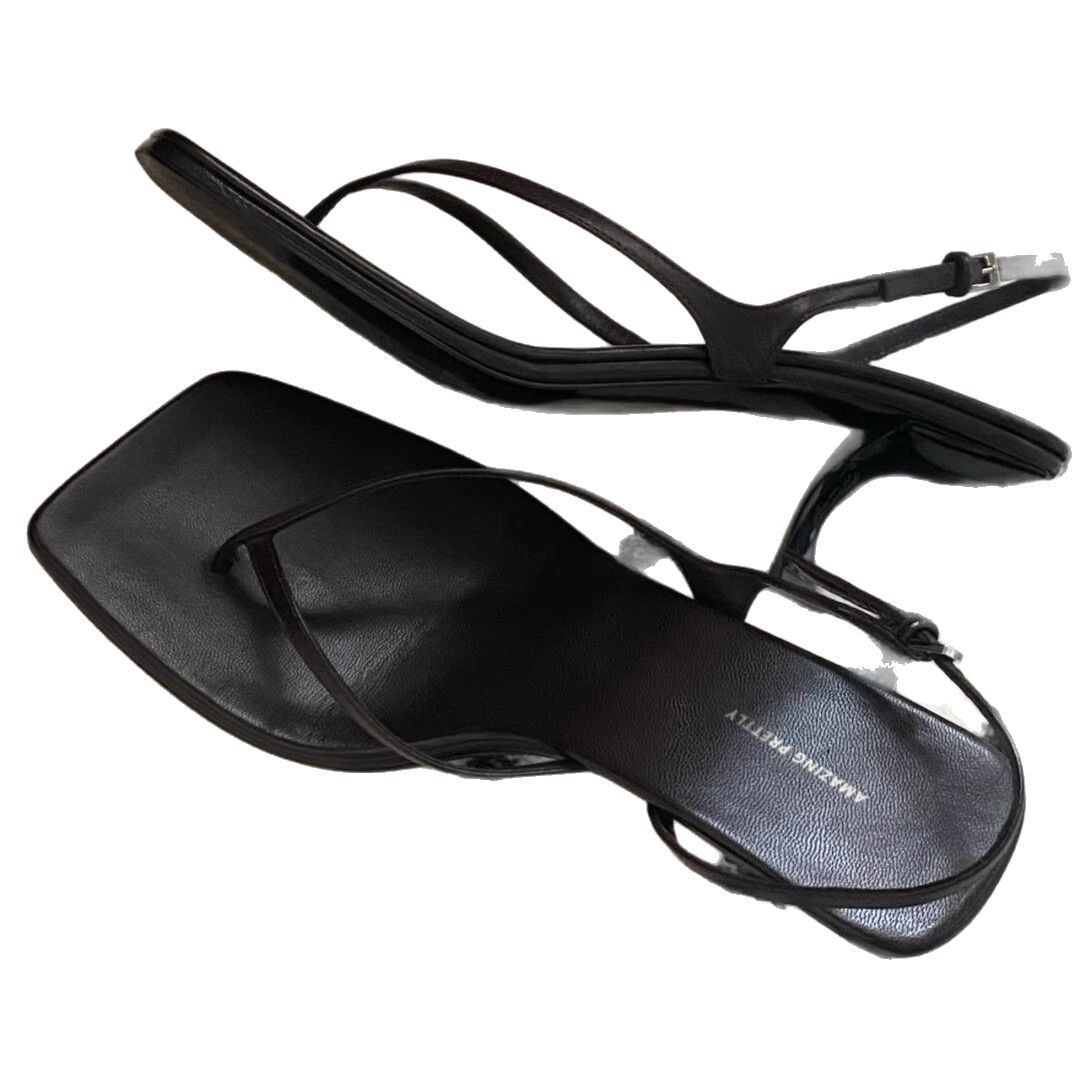 New Design Sandals 2026 French Inspired Thong Sandals, Women's Slingback Heels with Kitten & Stiletto Heel, Elegant Summer Slide Shoes Free Shipp
