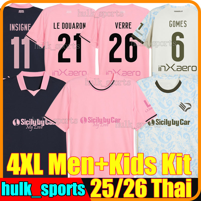 4XL 2025/26 PalermoS Soccer Jerseys POHJANPALO LE DOUARON GOMES PIEROZZI GYASI PALUMBO RANOCCHIA BLIN SEGRE GIOVANE AUGELLO BERESZYNSKI CECCARONI football shirts