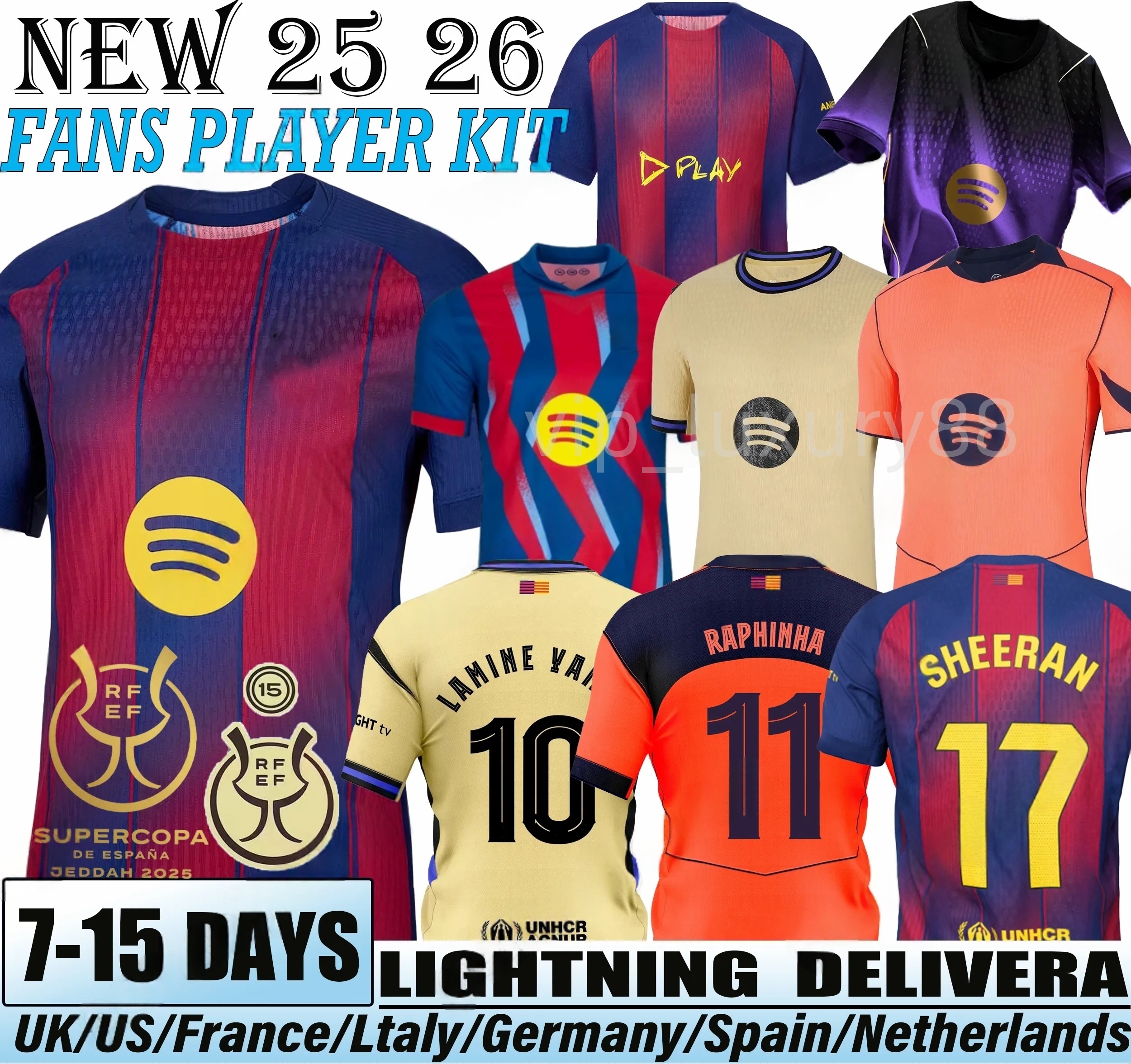 25 26 LAMINE YAMAL soccer jerseys men kids black football shirts kit 2025 LEWANDOWSKI Camiseta sets barcalona Travis pink goalkeeper RASHFORD