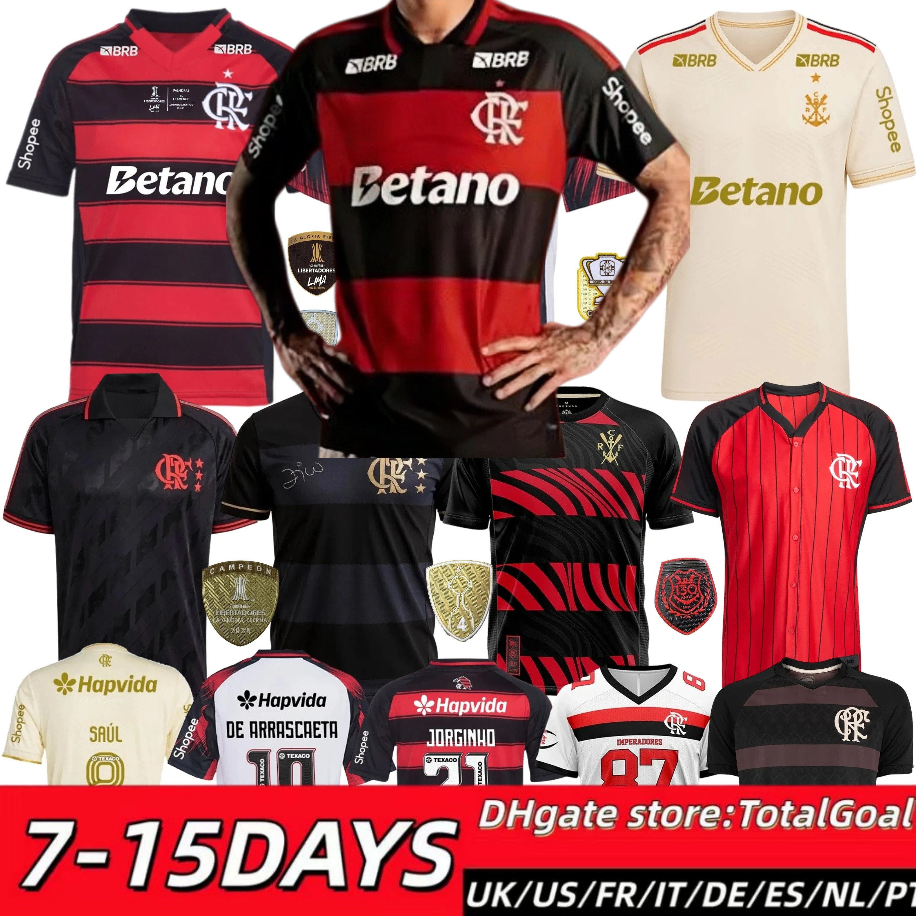 2025 2026 Flamengo soccer jerseys 25 26 Flamenco home away 3rd Camisa S.LINO PEDRO DANILO DE ARRASCAETA Jorginho football shirts