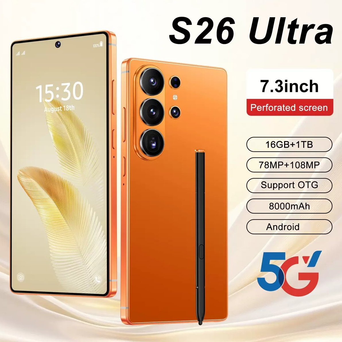 S26 Ultra 7.3Inch 5G 16GB+1TB 512GB Unlocked cell Phones Touch Screen Android Smartphone Camera s25ultra smart phones S26Ultra sealed box phone - view 3