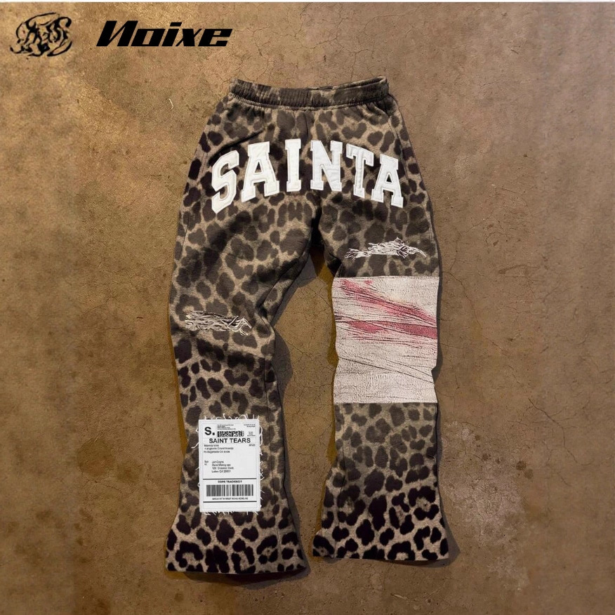 Luxury Brand Designer Clothes Hot Sale American Retro 3D Print Personality Pattern Loose Casual Long Pants Unisex In Stock