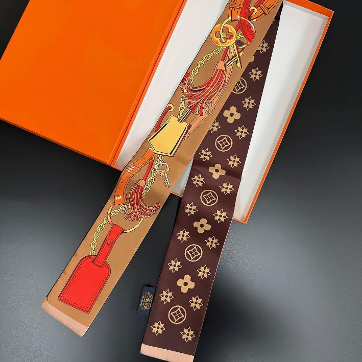 46style Newest Designer Printing Bag Scarves Handle Gloves Wraps Muffler Wallet Purse Handbag Women Bag Paris Tote Luggage Accessories Bundled Ribbons 120X8CM
