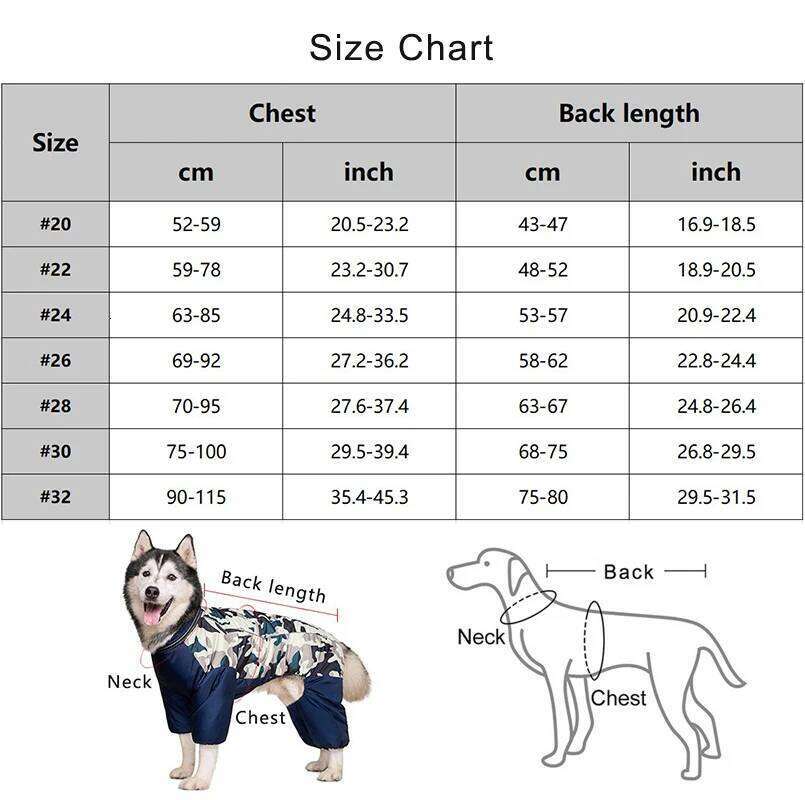 Famous brand Winter Warm Jacket Waterproof Big Dog Jumpsuit Clothes Labrador Doberman Coat Clothing For Medium Large Dogs pupakaIK