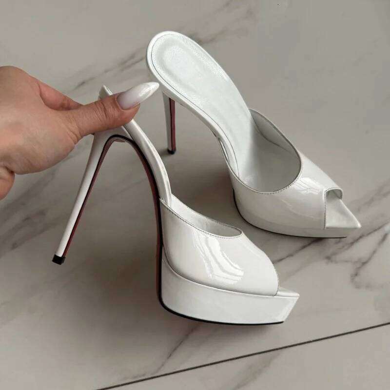 2026 Summer Women High Heeled For Woman's Pointed Peep Toe Stiletto Platform Pumps Sexy Ladies Wedding Dance Shoes