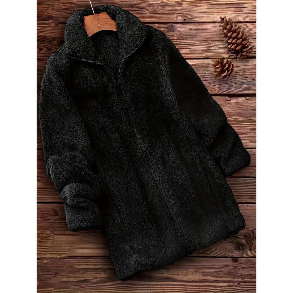 Zhehan Plus Size European And American Style Coat, Office Outfit, Winter Trend, Elegant Overcoat, Slim Fit, Comfortable Lining, Warm Fabric, Fashionab