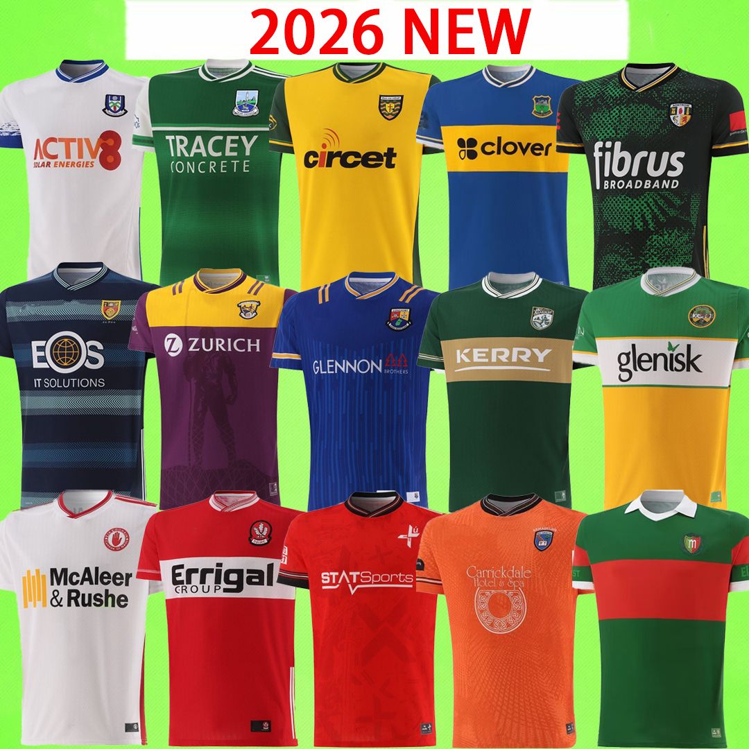 2026 GAA rugby Jerseys 25 26 27 Peil Ghaelach Caid Gaelic Football Kerry London Mayo Dublin Tyrone Carlow Derry Mayo Kilkenny Cork Laois Sligo Laois Clare Antrim shirt