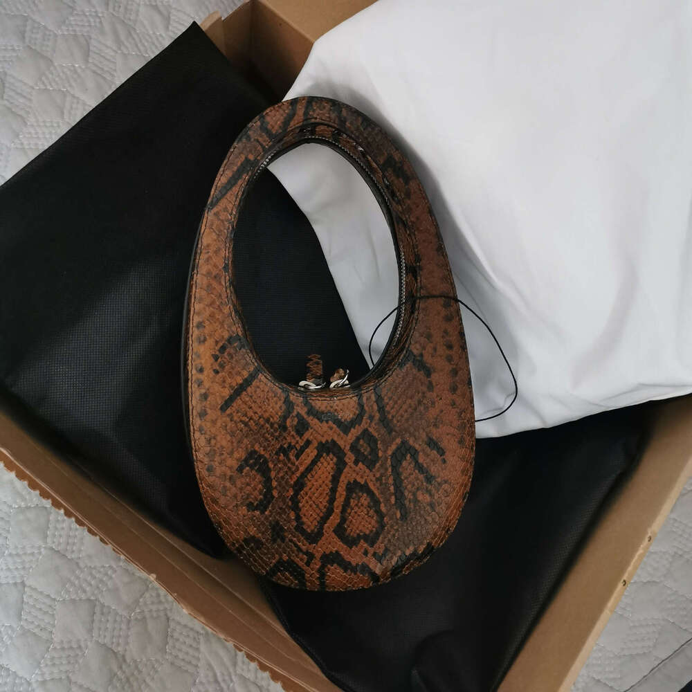 Totebag Shoulder ROSE NOIRE Coperni Internet Celebrity Same Style Niche Retro Women S Handbag Genuine Leather Cowhide Snake Pattern D Egg Small Round 