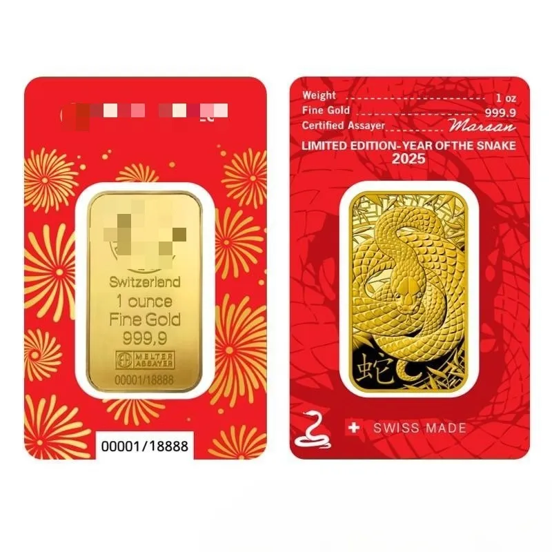 Switzerland 1 OUNCE badge Non Magnetic Craft 24K Brass Core Badge High-quality luxury gold bar desktop Decoration collect Arts and Crafts