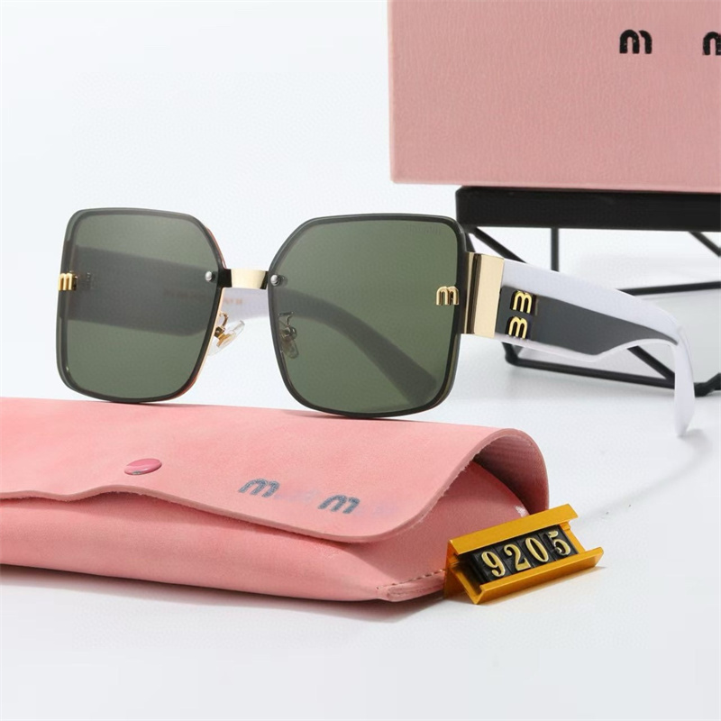 Designer Sunglasses Women Luxury Square Black & Gold Temples Gradient Lenses with M Symbol Includes Pink Box Case 9025 Tag Fashion Eyewear Sunglasses