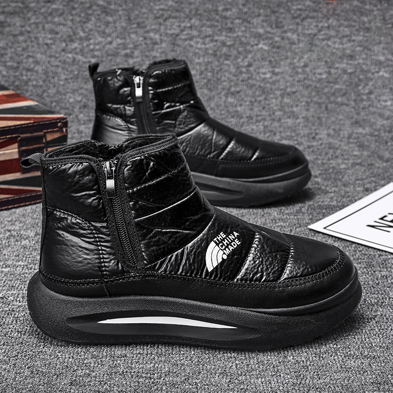 2026 Men's winter snow boots lined with fleece for warmth suitable for minus 40 degrees anti-slip and waterproof sports style made of integrated 