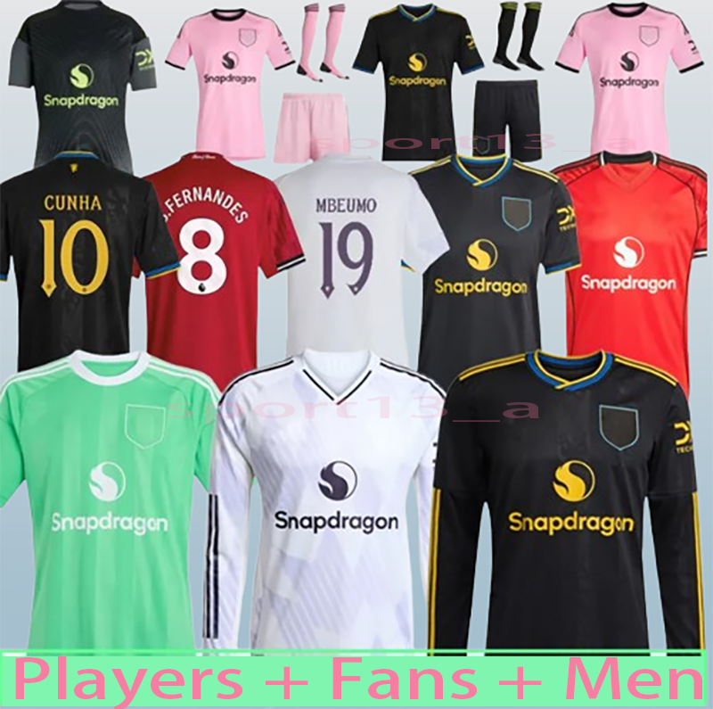 25 26 27 United Soccer Jerseys GARNACHO HOJLUND MARTINEZ CASEMIRO football shirt Quick Dry Breathable B. FERNANDES Men kits MAINOO ZIRKZEE AMAD YORO