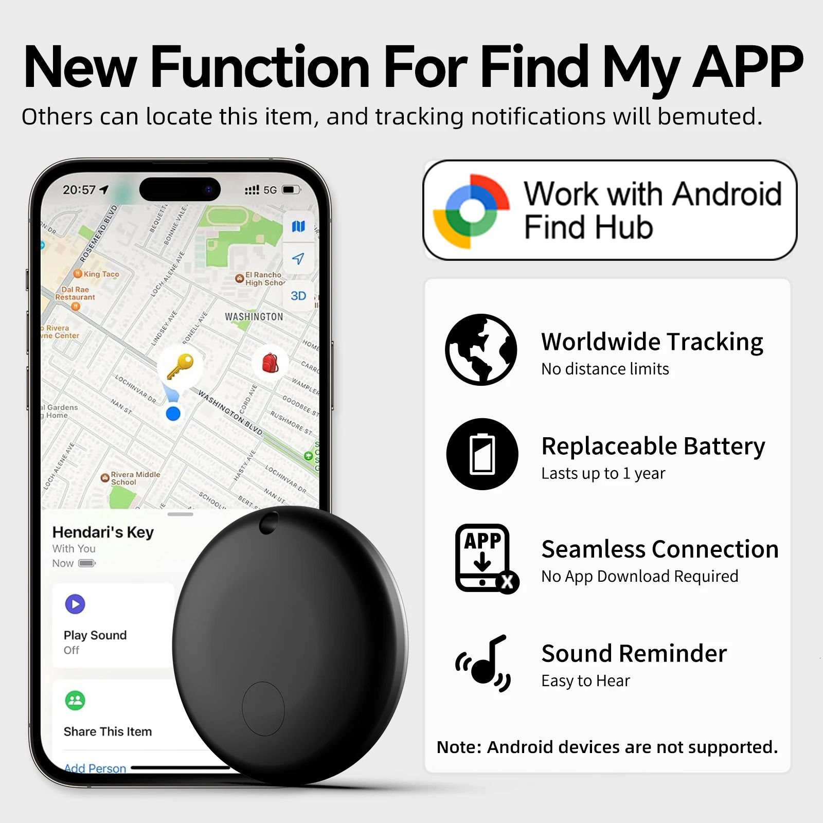 Mini Tag Gps Tracker Android Google Find My Gps Locator Air Tag Car Gps Tracking Device Gps Tracker Bicycle Electronics Security 260112