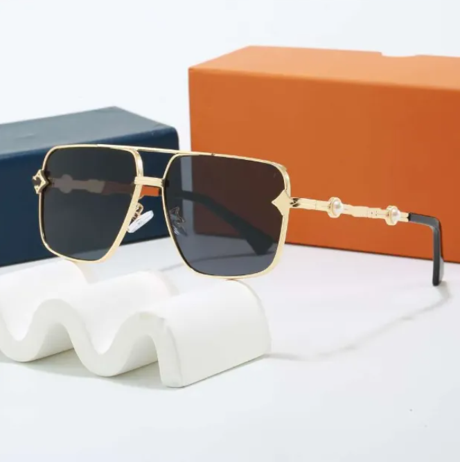 2026 Mens Designer Sunglasses Outdoor Shades women fashion Metal Oval luxury Half Frame Sunshade mirror polarized UV400 protection Glasses With box AAAAA6493