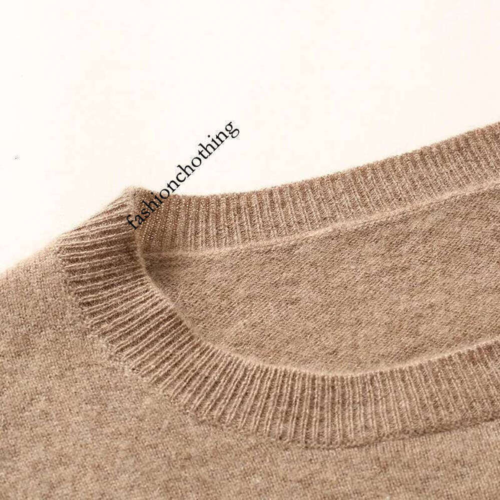 Zhehan 2025 New Sweater 100% Pure Cashmere Women's Round Neck Pullover Weater Soft Loose Solid 20Color Knit Base Shirt S-Xxljumper