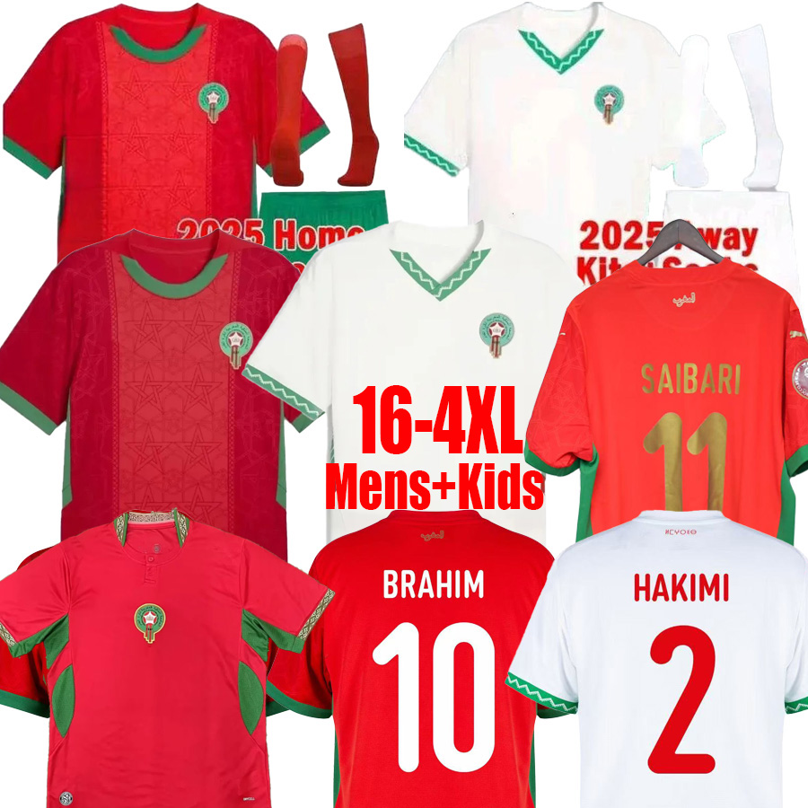 2026 Morocco Soccer Jerseys National Team World Cup HAKIMI BRAHIM OUNAHI SAISS RAHIMI ZIYECH Y.EN-NESYRI 26 27 Special Football Shirts Tops Kids