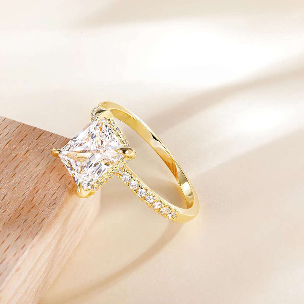 Rectangular White Diamond Four-Prong Ring New Luxury Jewelry Collection The Perfect Holiday Gift for Her