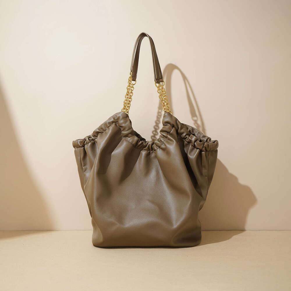 Luxury Shoulder Bags Totes Hobo Autumn Summer Simple Casual Soft Leather Tote Commuting Large Capacity Single Crossbody Bag New Lazy Style SENYY