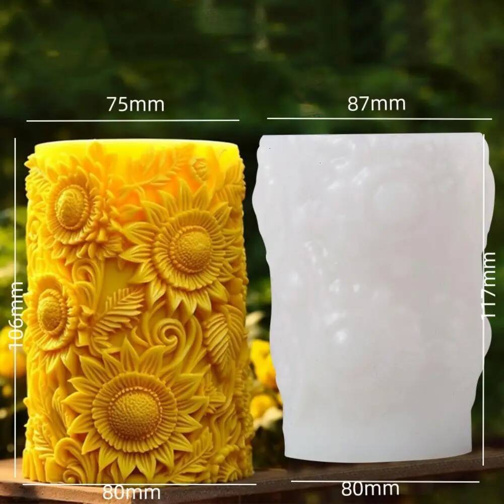 Bestseller Valentine's Day Aroma DIY Sunflower Creative Diffuser Candle Ornament Silicone Mold For Handmade Gift ddmytues