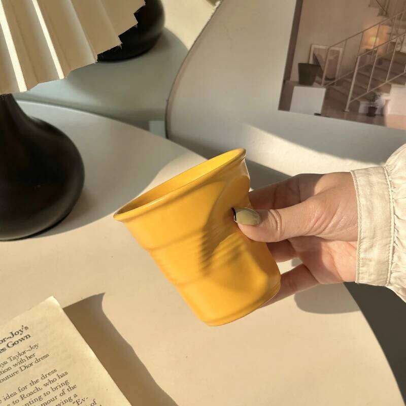 1PC Dopamine Colored High Aesthetic Ceramic Coffee Home Office Water Cup