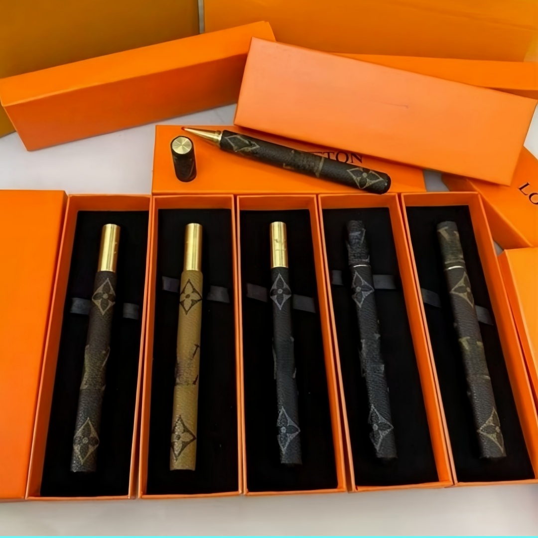 Designer Brand Luxury Ballpoint Pens School Business Office Signature Roller Pen Fashion Flower sail Print European & American Style