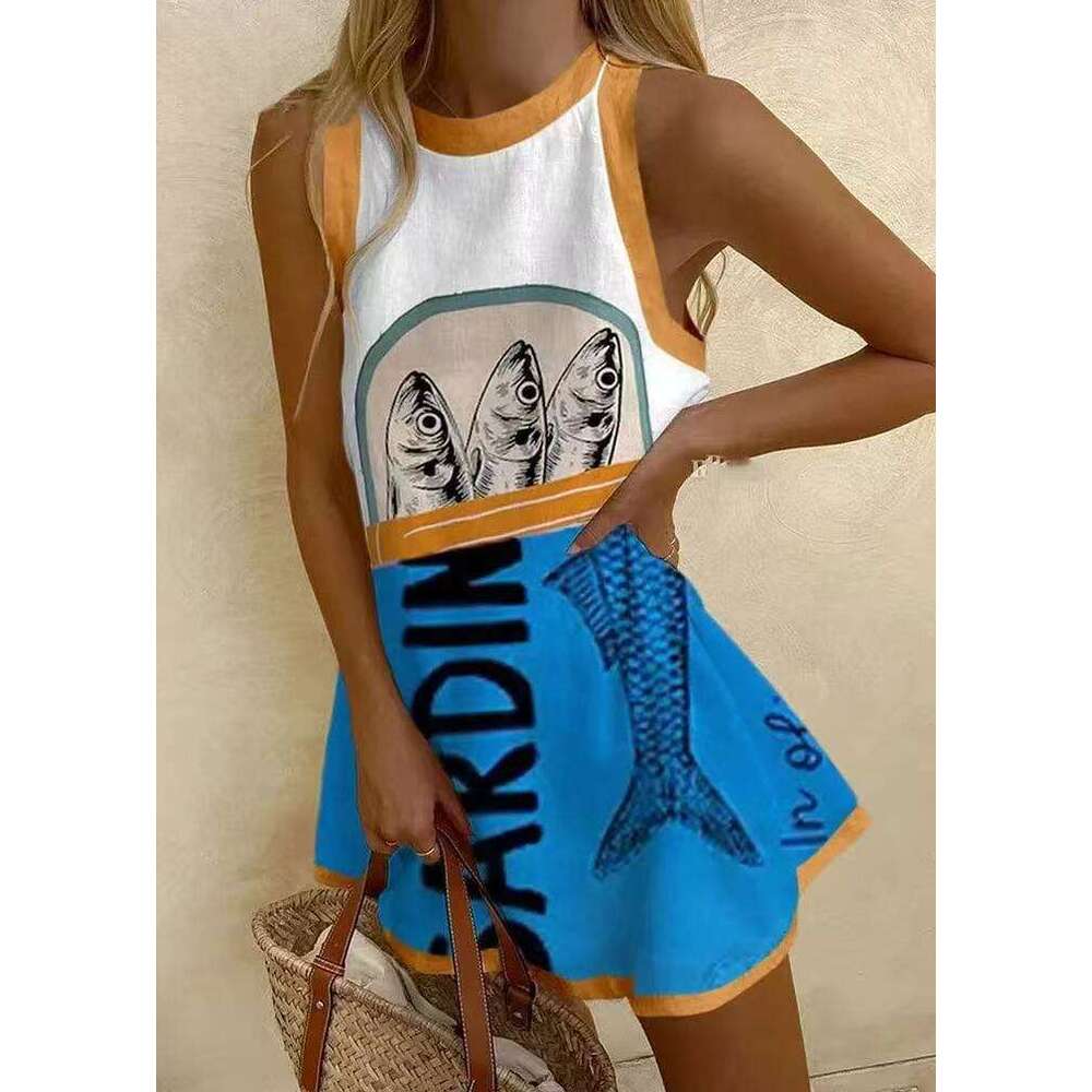 Station Autumn New Round Neck Sleeveless Women's Long Sweatshirt Ocean Elements Casual Shirt DREAM RECALL