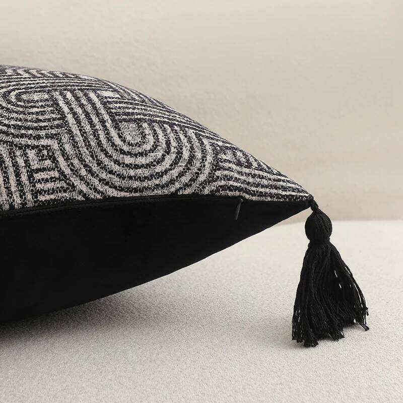 Geometric Tassel Cushion Cover Living Room Sofa Decorative Pillowcase Jacquard Soft Home Decor Retro Boho Style Funda Cojin