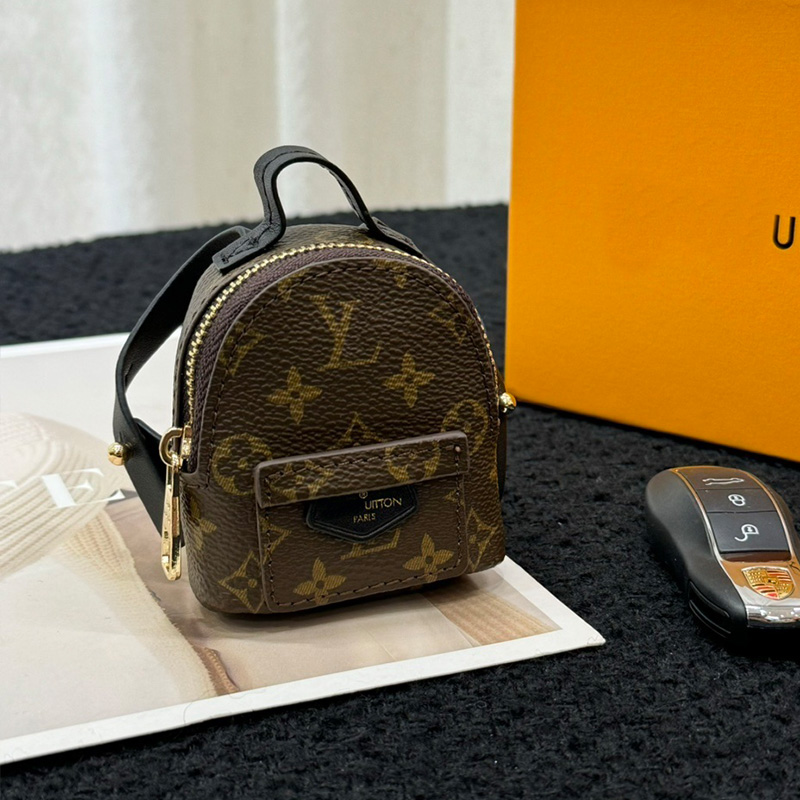 designer bag charm Mini Backpack Bag Charm Leather Key Holder Cherry Keychain Pendant Handbag Charm for Accessories Key Chain keychain Coin Wallet 2026