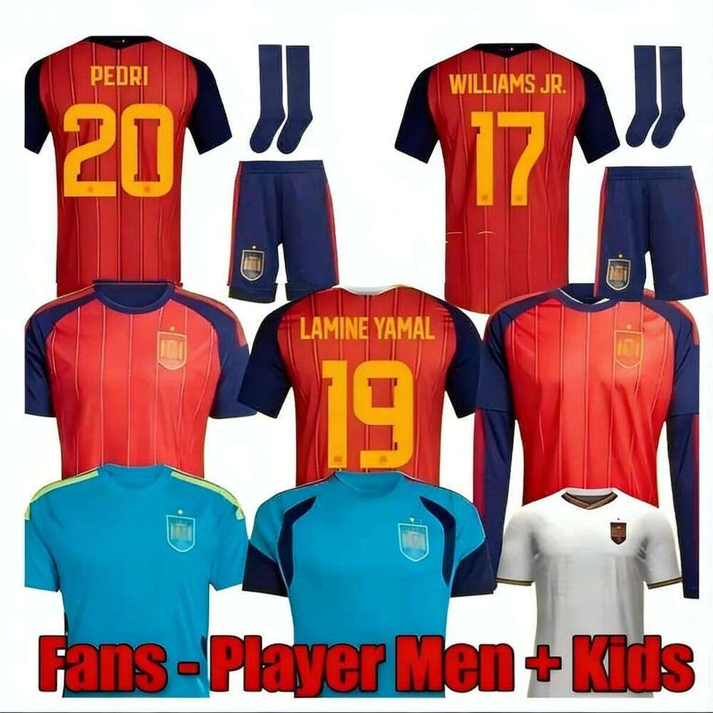 Spain Jersey 2026 World Cup Soccer Jerseys 26 27 Retro PEDRI GAVI LAMINE YAMAL MORATA Carvajal OLMO FERRAN RODRIGO SPANISH Kid Kit Football Shirt Top Camiseta Espana