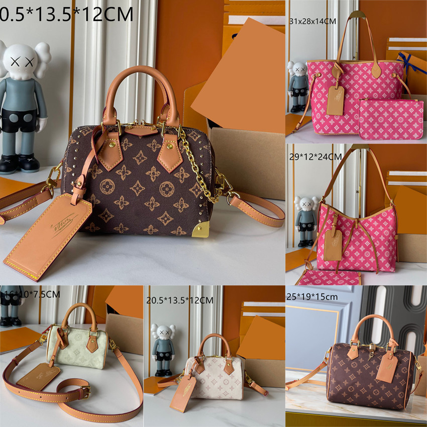 2026 New Designer Monogram Women's Shoulder bag Luxury Canvas Pillow handbag colorful Purse 130th Anniversary Edition Crossbody bag AlmaBB Neverfulltote carry all