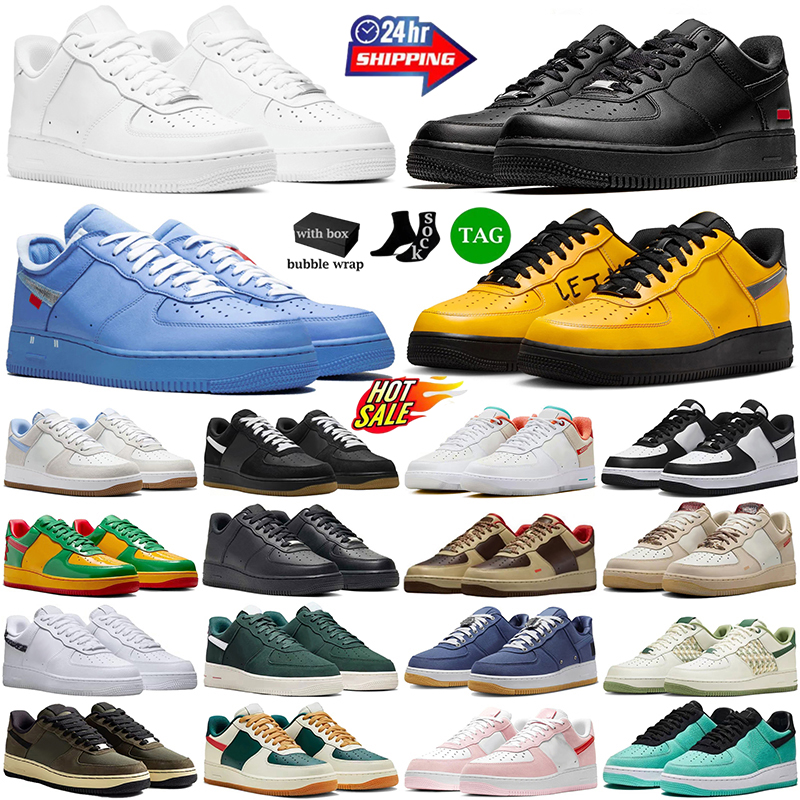 with box designer shoes luxury 1 One Sneaker skate shoes Classic Triple Black White Utility Panda platform Trainer outdoor mens womens casual sneakers size 36-45