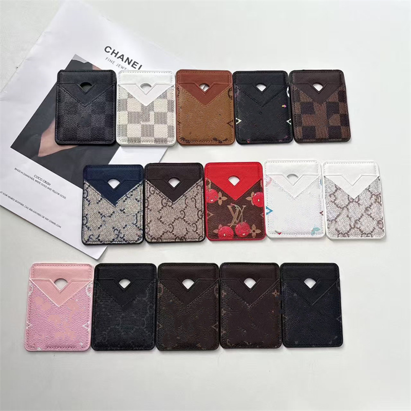 Designer LL Magnetic Leather MagSafe Card Holder Cherry Phone Case All Fitted Luxury Universal Mini Wallet Work ID Bank Credit Bus Hi Quality Cover Woman Man Dhgate