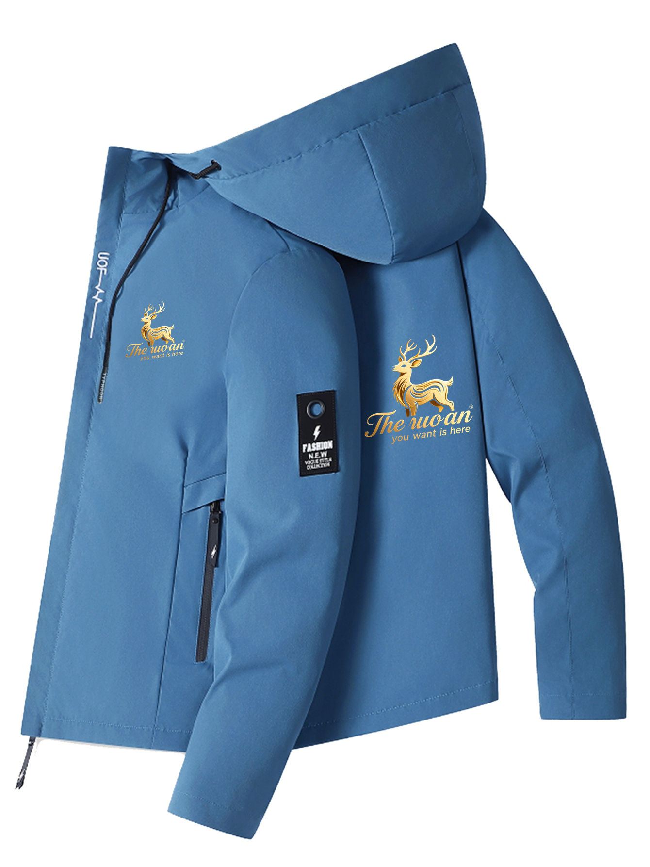 Men's Hooded Jacket - Autumn Casual Wear with customized logo pattern