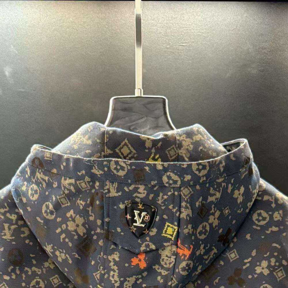 European Early Autumn New Versatile Casual Niche Stylish Fashion Hooded Jacket Unisex Full Print Loose Coat