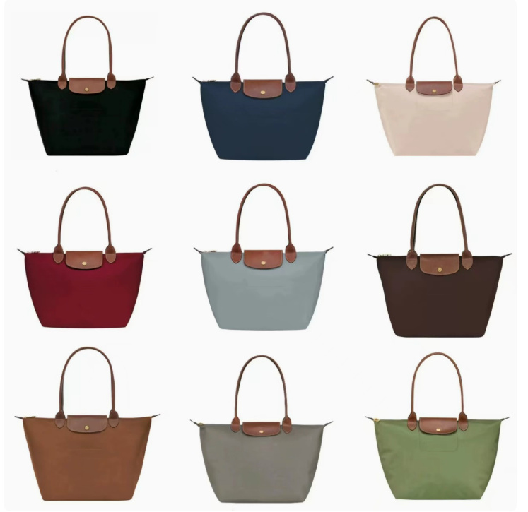 Fashionable Womens Large-capacity hand-held tote bag single-shoulder dumpling bag folding bag nylon underarm women's bag