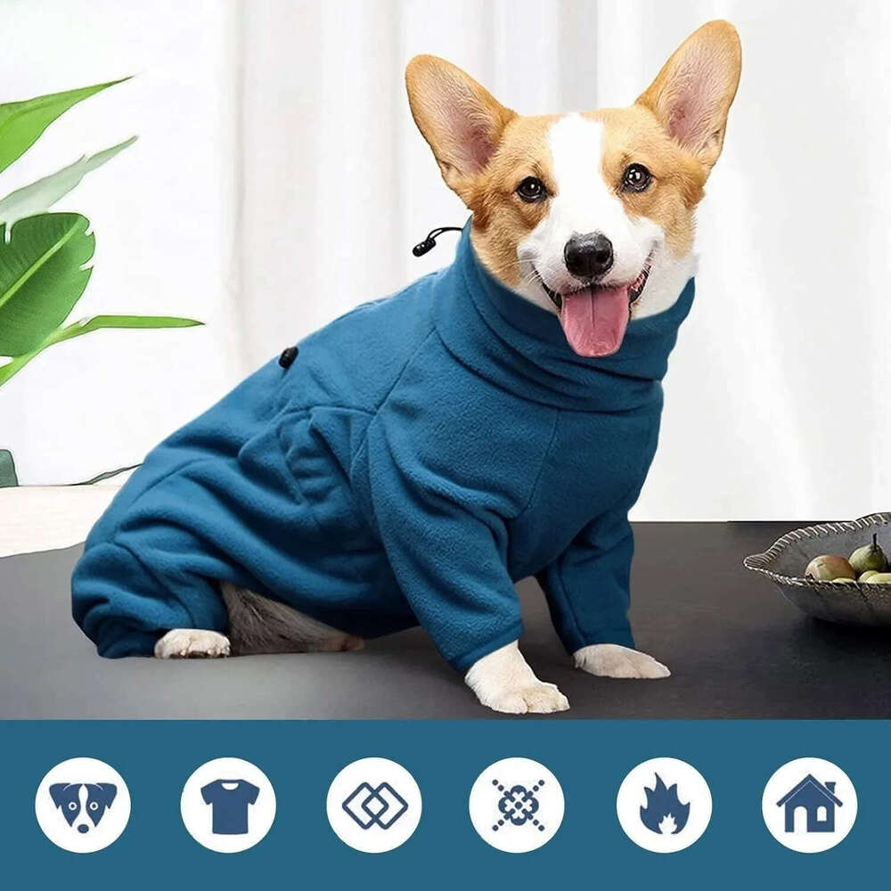 Famous brand ATUBAN Dog Winter Coat Soft Fleece Pullover Pajamas Pet Windproof Warm Cold Weather Jacket Vest Cozy Jumpsuit Apparel Clothes pupakaIK