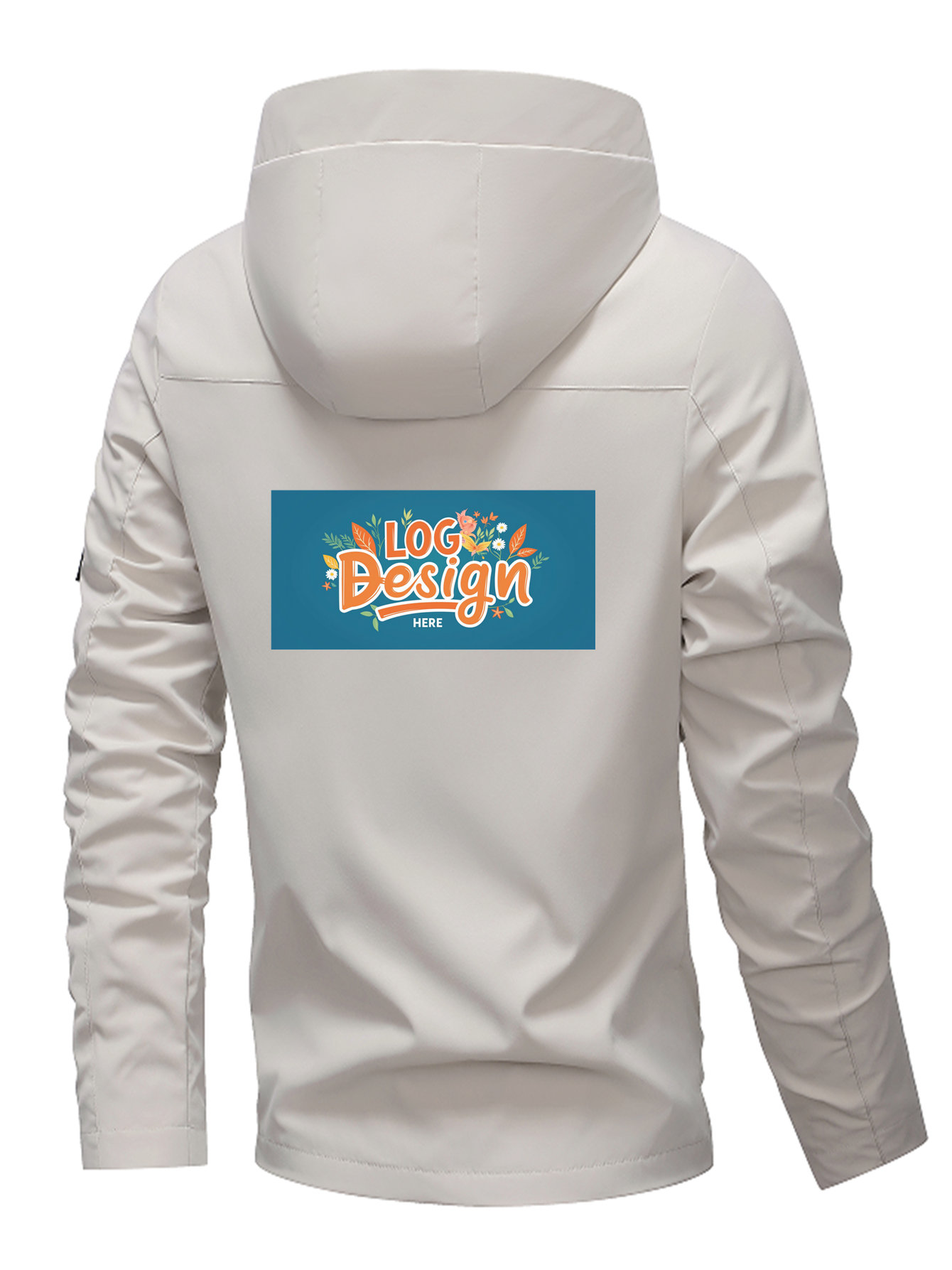Men's Hooded Jacket for Autumn Trendy Casual Clothing with Customizable Logo Pattern