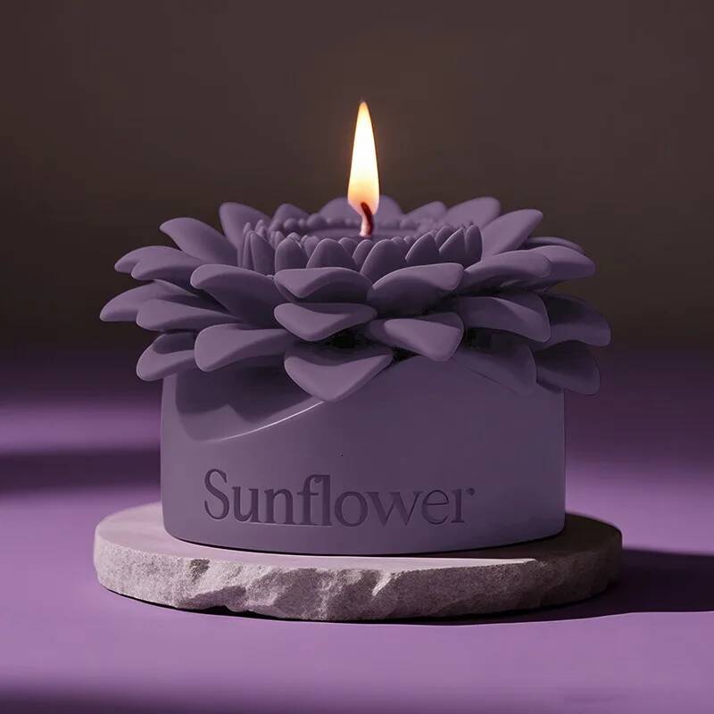 Bestseller Valentine's Day Aroma DIY Sunflower Creative Diffuser Candle Ornament Silicone Mold For Handmade Gift ddmytues