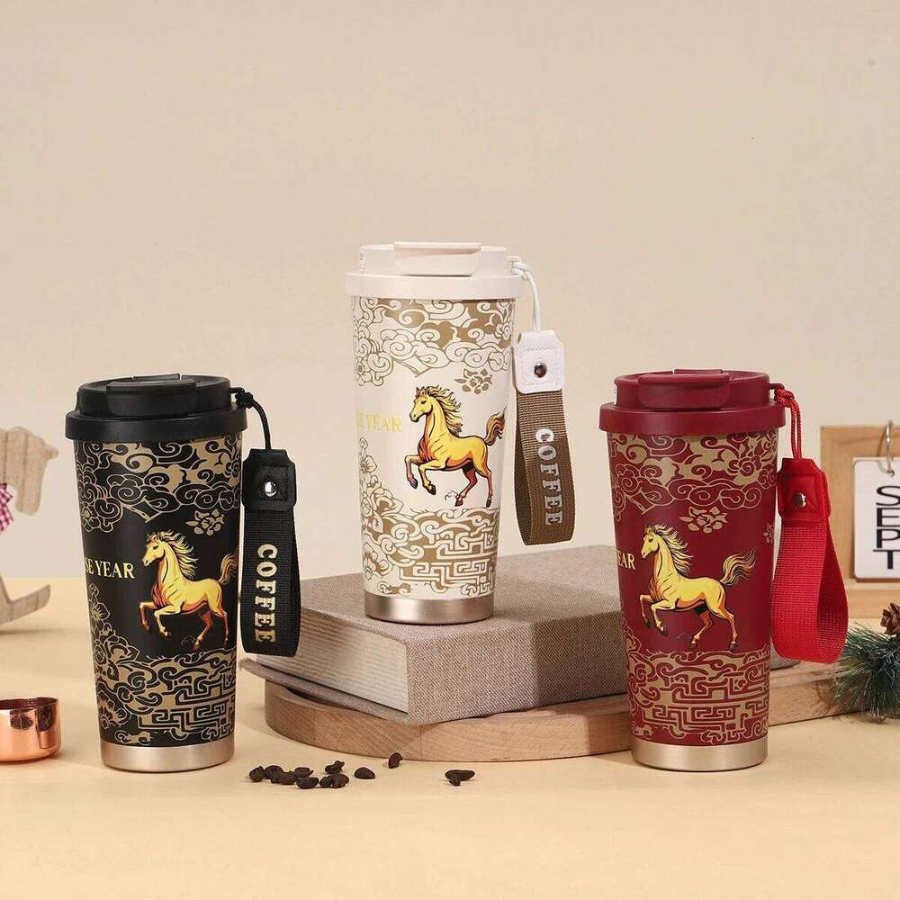 Outdoor Water Bottles Stainless Steel Thermal Cup Leak Proof Double Wall Insulated Mug With Straw For Home Kitchen Travel Party