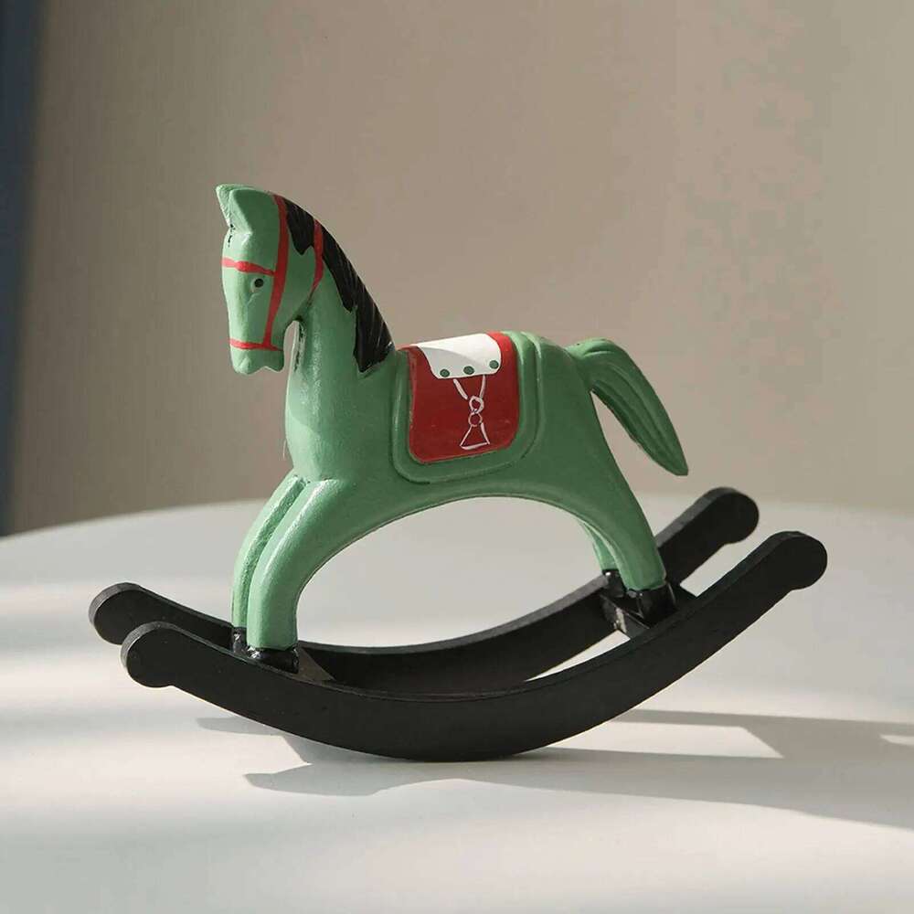 Wooden Balance Sculpture Horse Handicraft Home Decor Creative Ornament Dynamic Balance Art Living Room Bedroom Accent Study Dining Tabletop Decoration