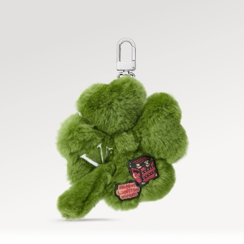 Designer Keychain Plush Four-Leaf Clover Bag Charm Luxury Key Holders Women's Bag Charm Top-version Keychain with Box High Quality Couples Gifts