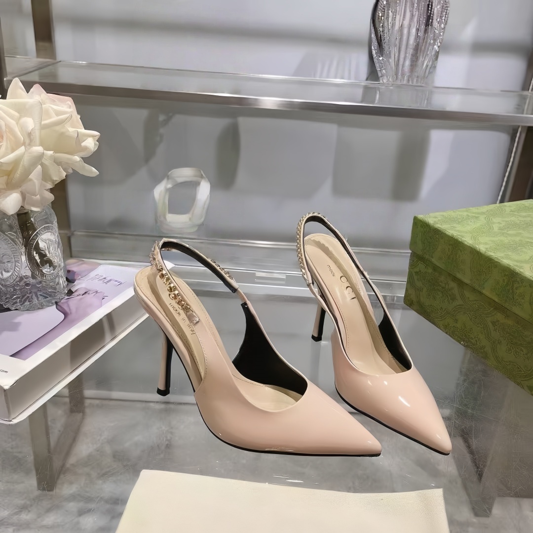 Designer heel luxury ladies' sandals genuine leather low heel shoes elegant ladies' formal shoes luxury Women's Designer heel