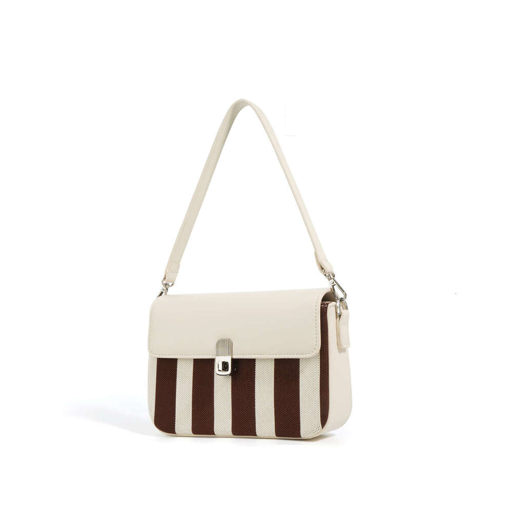 Luxury Shoulder Bags Totes Hobo Summer New Color Block Commuter Fashion Niche Crossbody Flyknit Fabric With Cowhide Underarm Bag SENYY