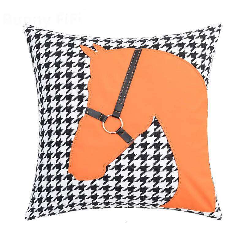 Nordic Modern Living Room Sofa American Light Luxury Home Bedside Cushion, Backrest, Thousand Bird Grid Pillowcase