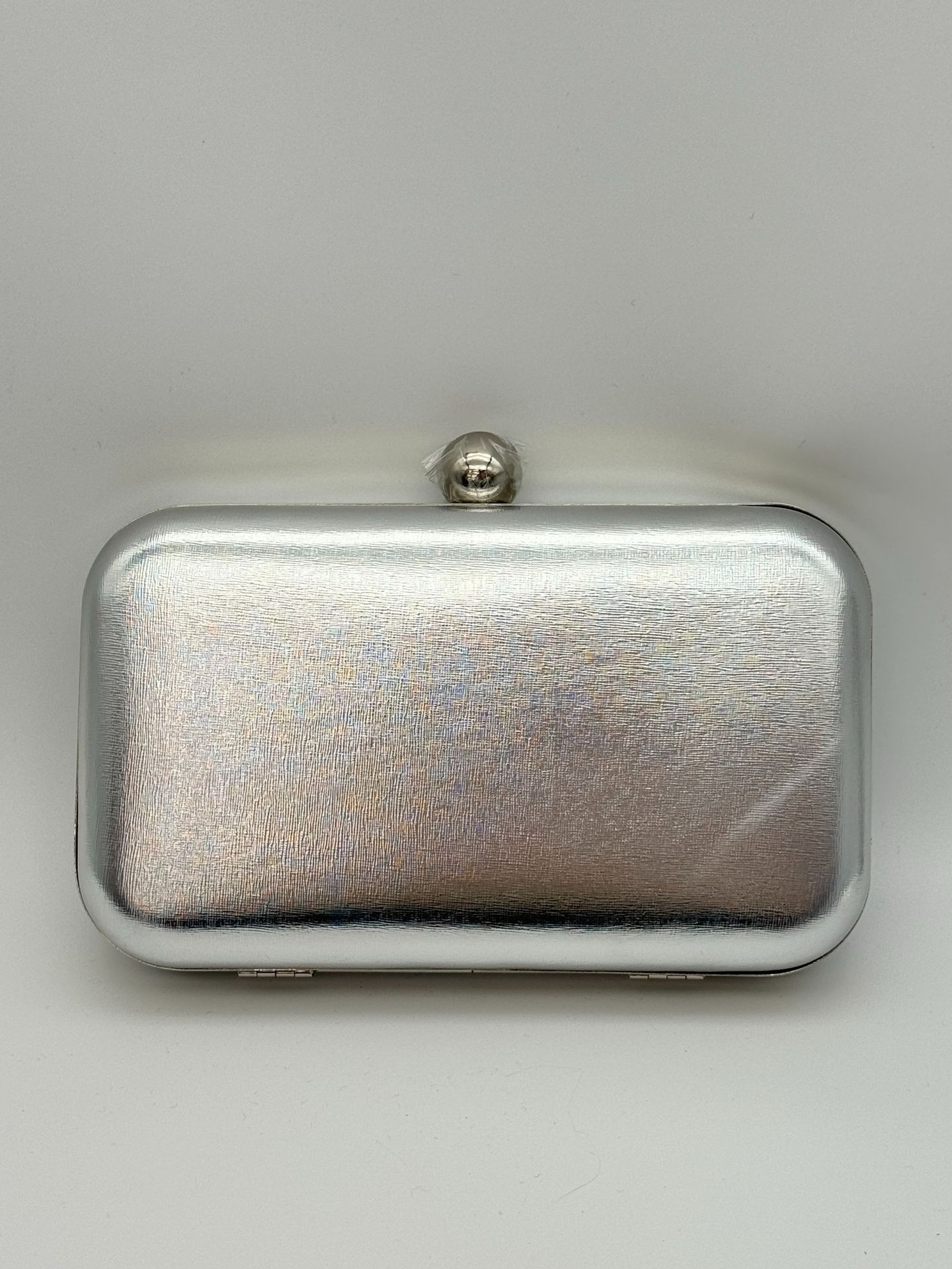 European-style metallic color box-shaped handbag, simple and retro clutch bag, evening bag, hard crossbody bagXJ240729