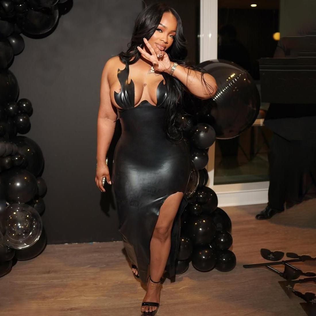 Sexy Ruched dress Women Night Club Hollow OutElegant Birthday Evening Prom Party Outfits 250106