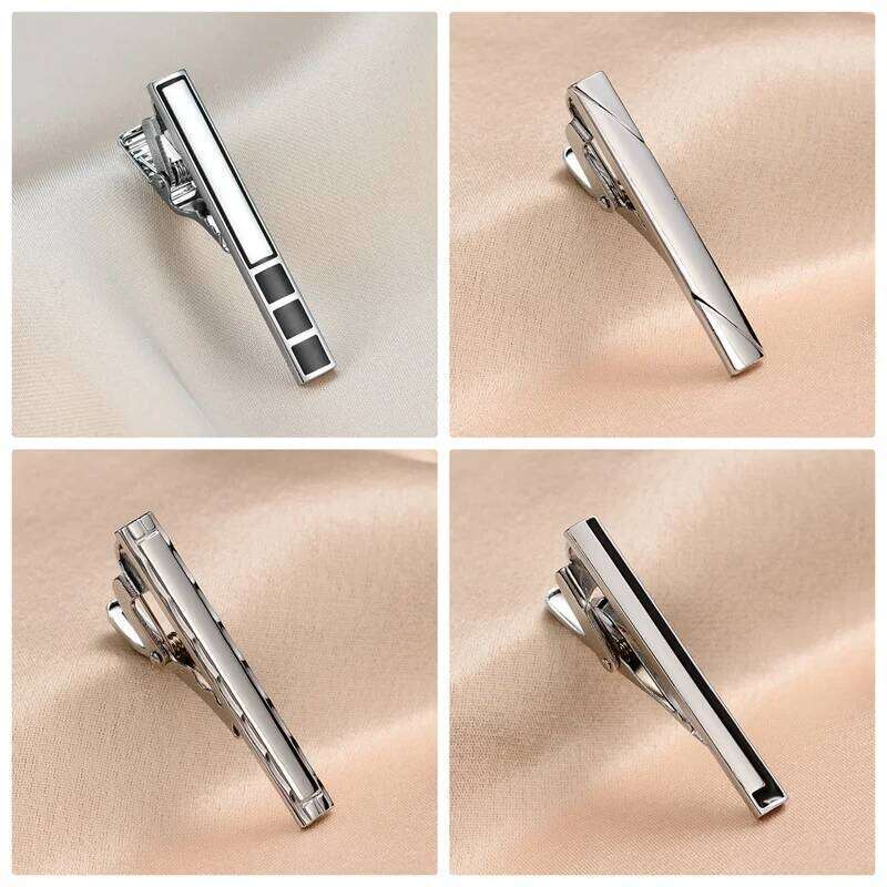 8 PCS Short Clips Set With Box Men's Clip Tie Pin Accessories Man Shirt Cufflinks Men Cuff Gift For Husband Gadgets 26Y0119