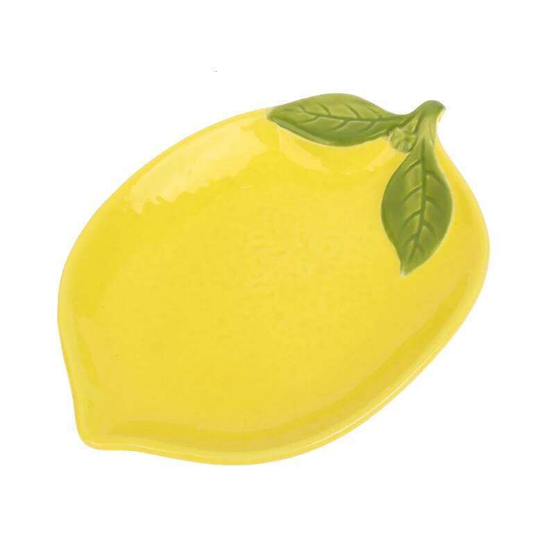 Creative Cartoon Lemon Shaped Ceramic Salad Soup Bowl Family Fruit Snack Plate Kitchen Utensils Accessories Dessert Dish
